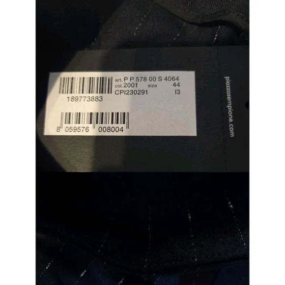 Piazza Sempione Monia Black White Striped Dress Pants EU 44 S/M Mid Rise 29x28.5 - Picture 5 of 6